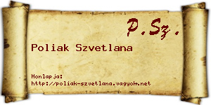Poliak Szvetlana névjegykártya